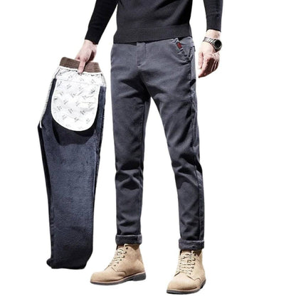 Men's Lined Winter Trousers With Fleece Insulation By Work For Durable Everyday Outdoor Wear
