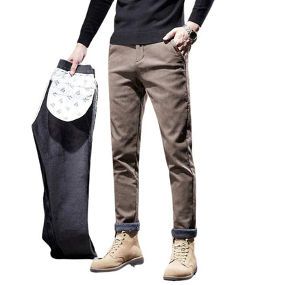 Men's Lined Winter Trousers With Fleece Insulation By Work For Durable Everyday Outdoor Wear