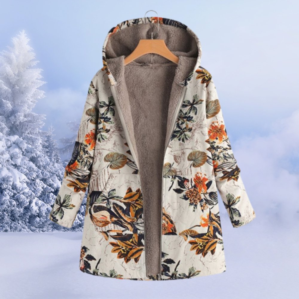 Allison | Floral Hooded Winter Coat