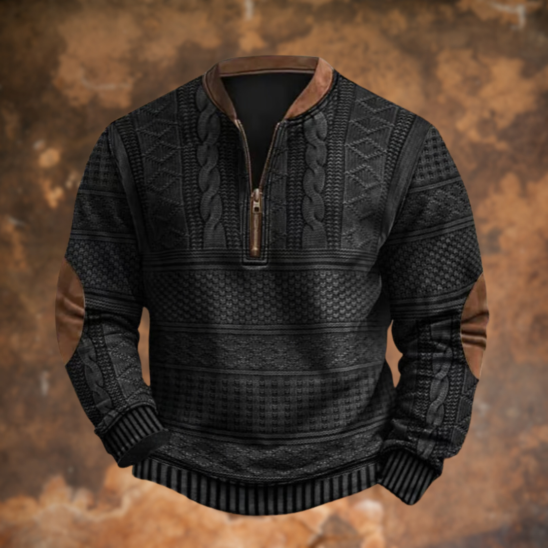 Knitted Zip Up Sweater For Winter Warmth And Timeless Elegance With Soft Cotton Blend For Everyday Wear