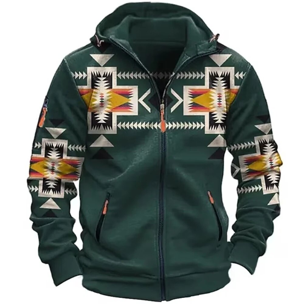 Winter jacket for men | Hoodie with zipper | Unique design and casual comfort