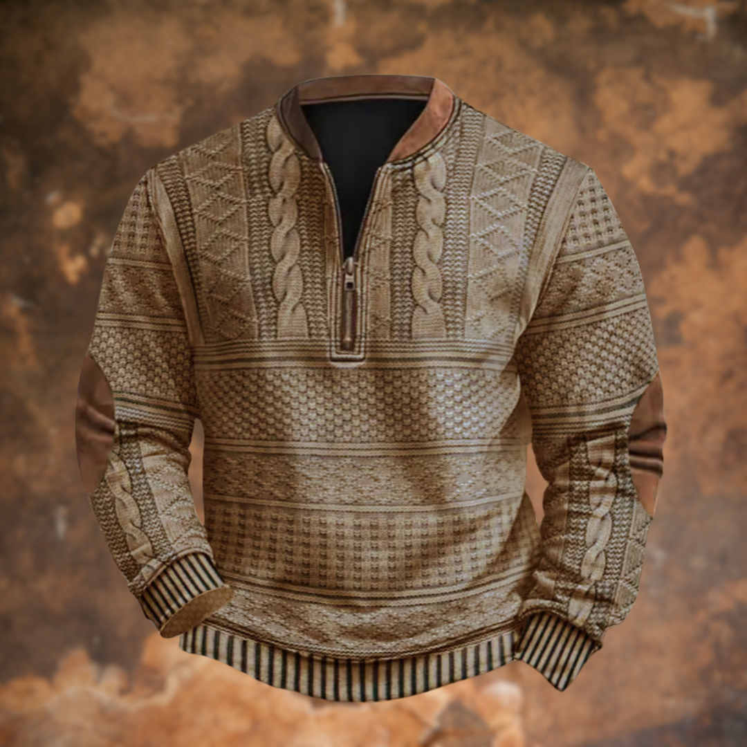 Knitted Zip Up Sweater For Winter Warmth And Timeless Elegance With Soft Cotton Blend For Everyday Wear