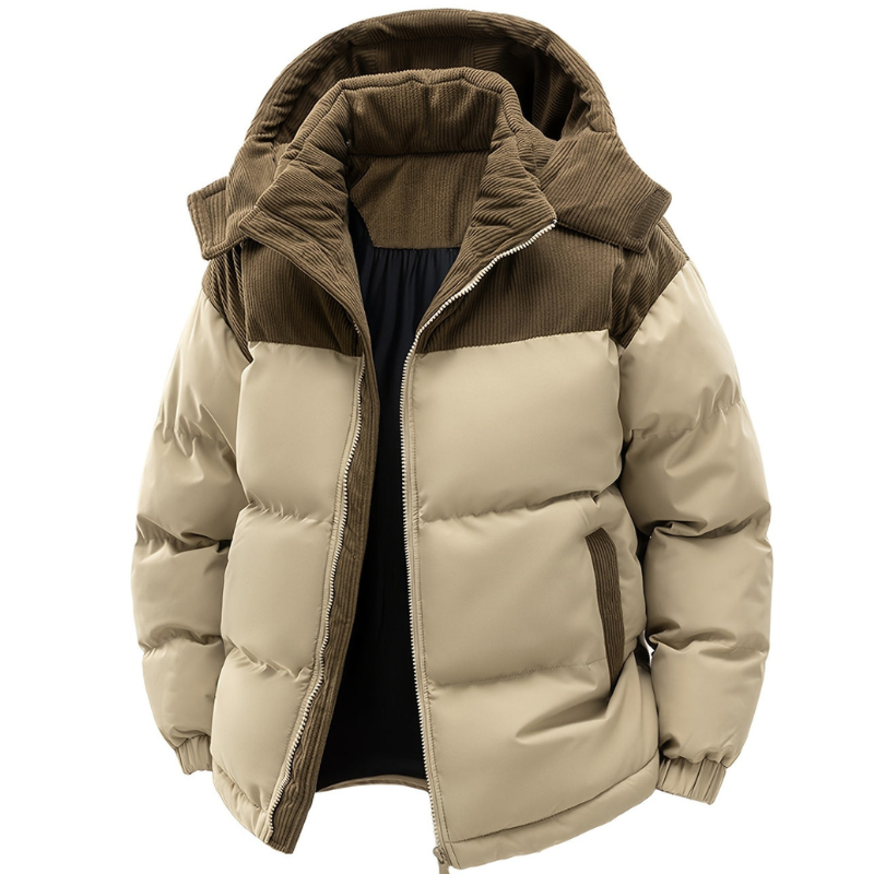 Mens Hooded Quilted Winter Coat All Weather Windproof Warmth For Everyday Outdoor Use In Cold Weather