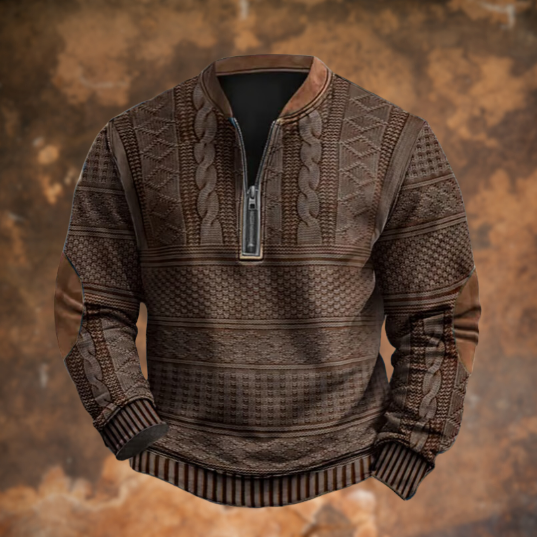 Knitted Zip Up Sweater For Winter Warmth And Timeless Elegance With Soft Cotton Blend For Everyday Wear