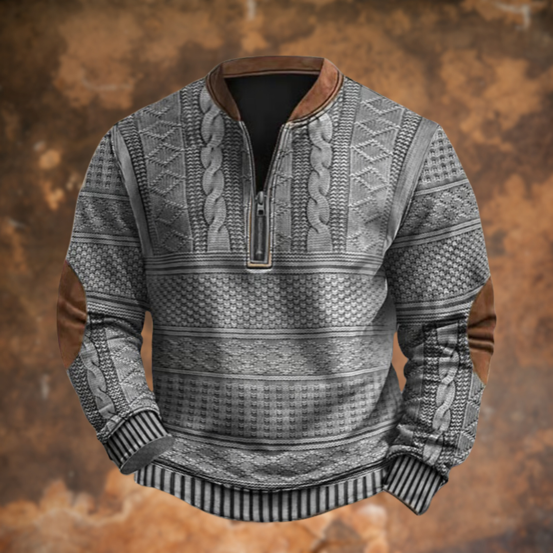 Knitted Zip Up Sweater For Winter Warmth And Timeless Elegance With Soft Cotton Blend For Everyday Wear