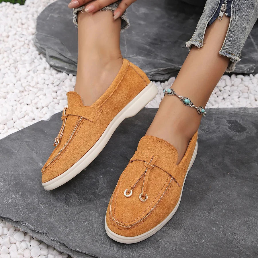 Women's Slip On Loafers All Day Comfort PU Leather Classic Style For Work And Everyday
