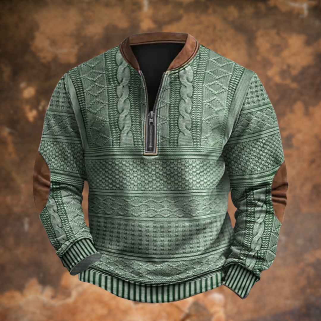 Knitted Zip Up Sweater For Winter Warmth And Timeless Elegance With Soft Cotton Blend For Everyday Wear