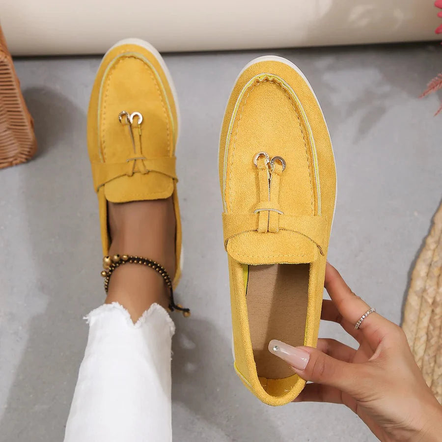 Women's Slip On Loafers All Day Comfort PU Leather Classic Style For Work And Everyday