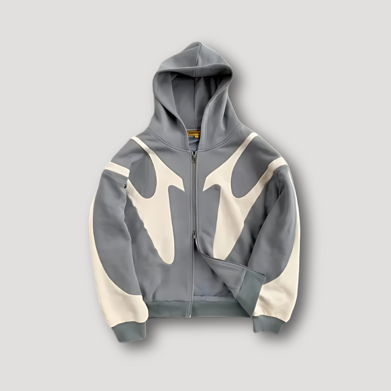 Ben Mens Urban Edge Relaxed Fit Fashion Zip Hoodie With Curved Panel Design Streetwear Essential For Men TrendAura