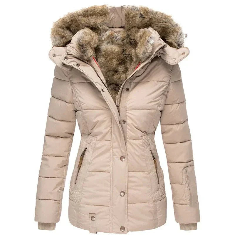 Kate Hooded Parka For Women Warm Plush Fur Lined Hood Cozy Insulated Style And Comfort