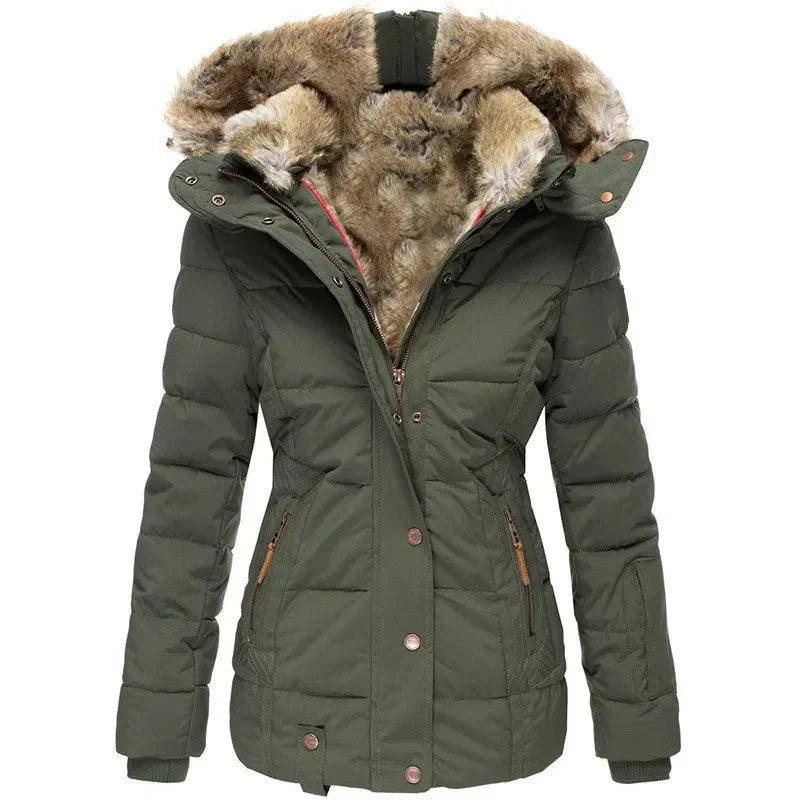 Kate Hooded Parka For Women Warm Plush Fur Lined Hood Cozy Insulated Style And Comfort