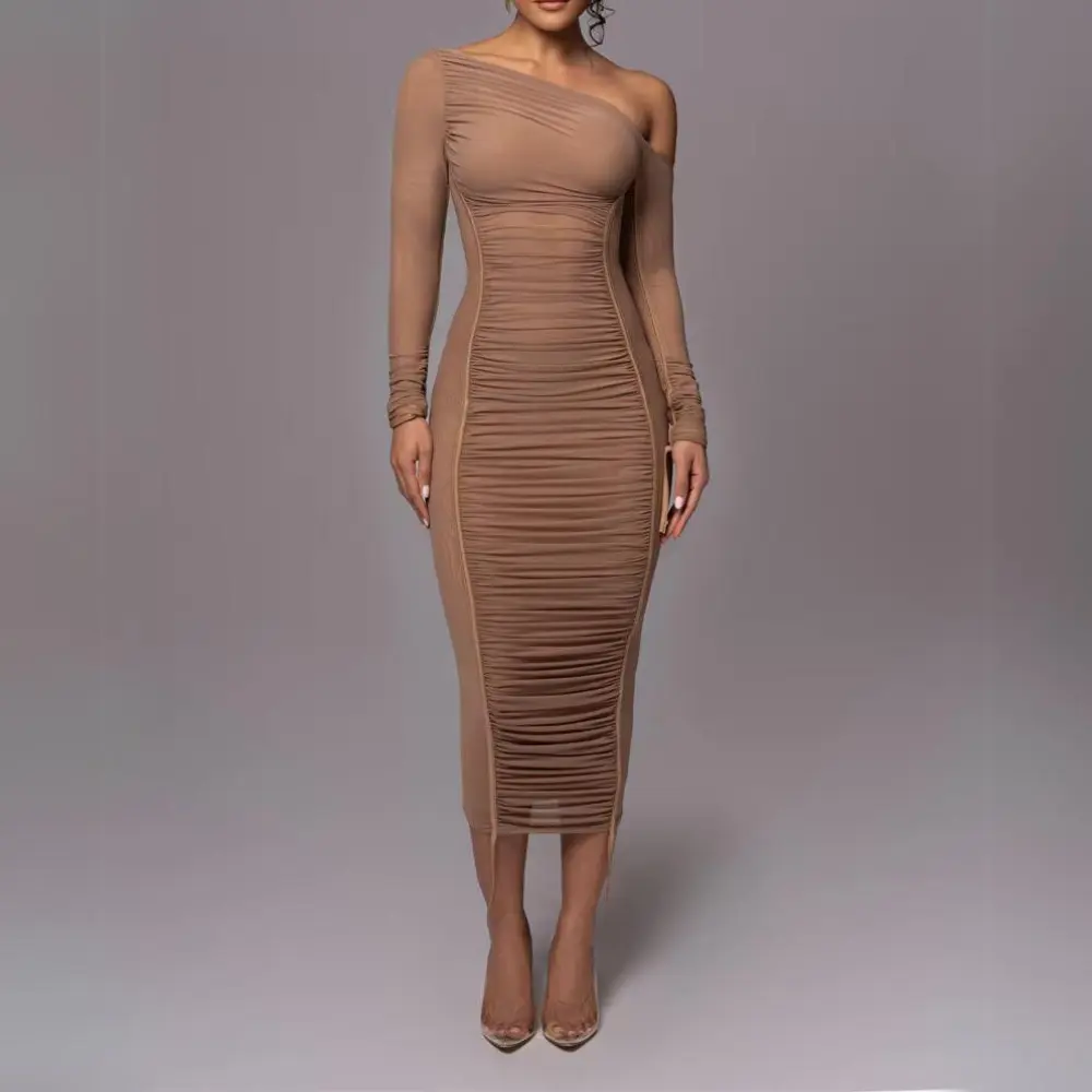 Gabrielle Asymmetric Midi Dress