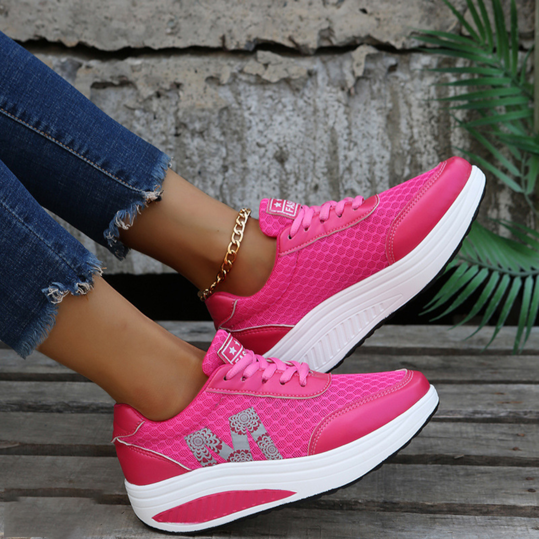 Solevia – Pain-Free Breathable Mesh Platform Walking Sneakers