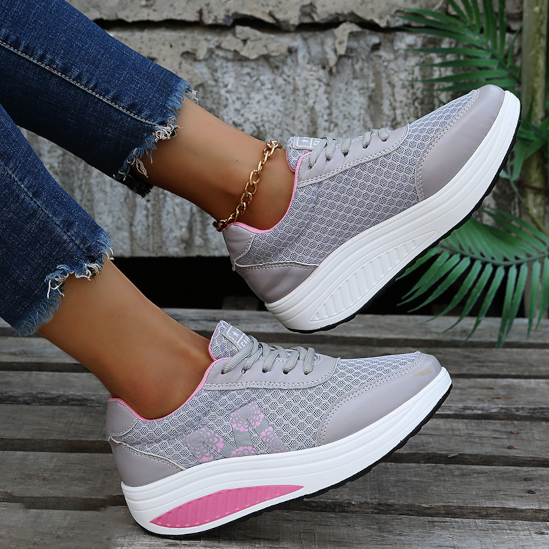 Solevia – Pain-Free Breathable Mesh Platform Walking Sneakers