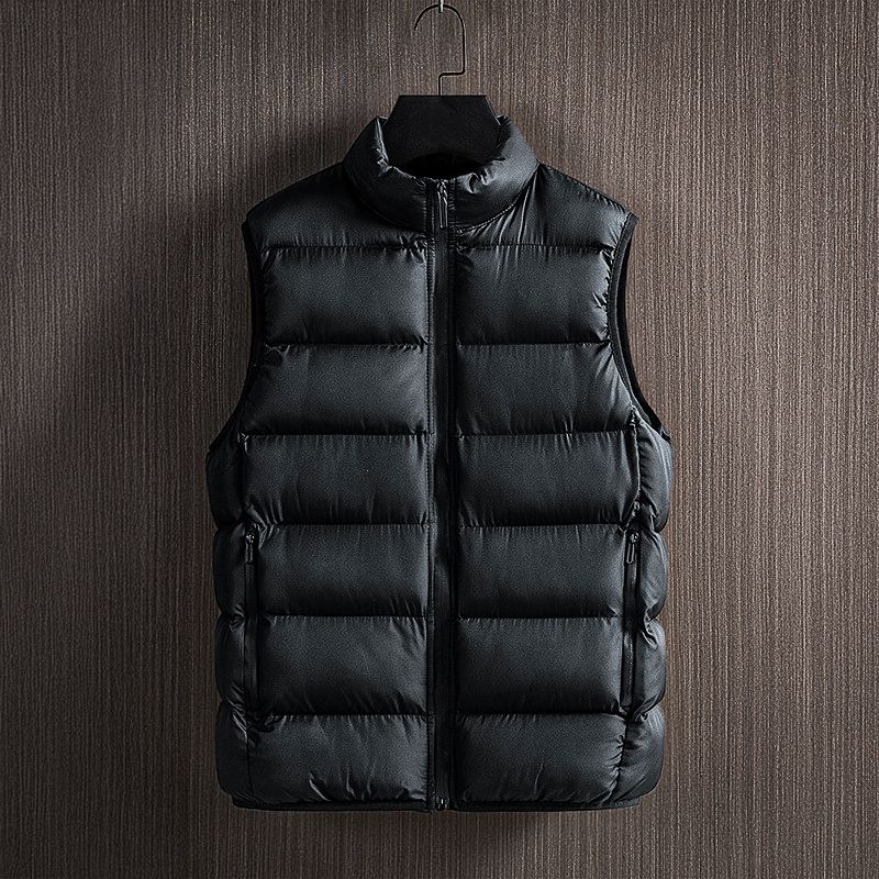Men's Lightweight Padded Vest Front Zip for Layering and Outdoor Activity Water Resistant Warmth