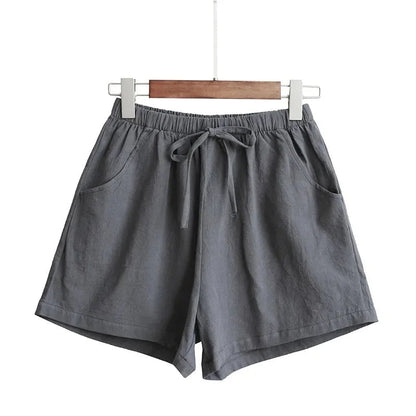 Plus Size Linen Shorts High Waisted Beach Ready Summer 2025 Breathable Cotton Blend