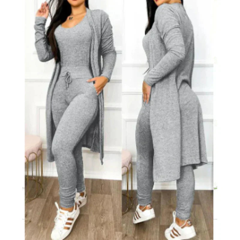 2-piece jumpsuit for spring 2025 | Tight legging jumpsuit with jacket