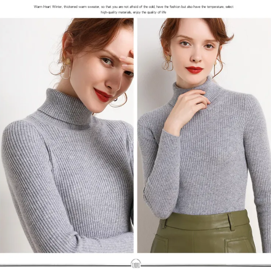 Women’s Knit Turtleneck Jumper | Long Sleeve