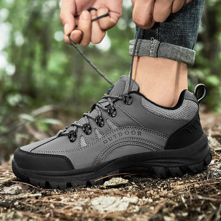 FlexStride Mens Walking Shoes Waterproof Lace Up With Cushioned Insole For Daily Walks