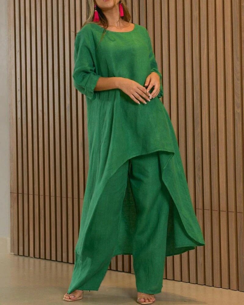 Beatrix | Elegant Two-Piece Tunic and Pants Set for Women