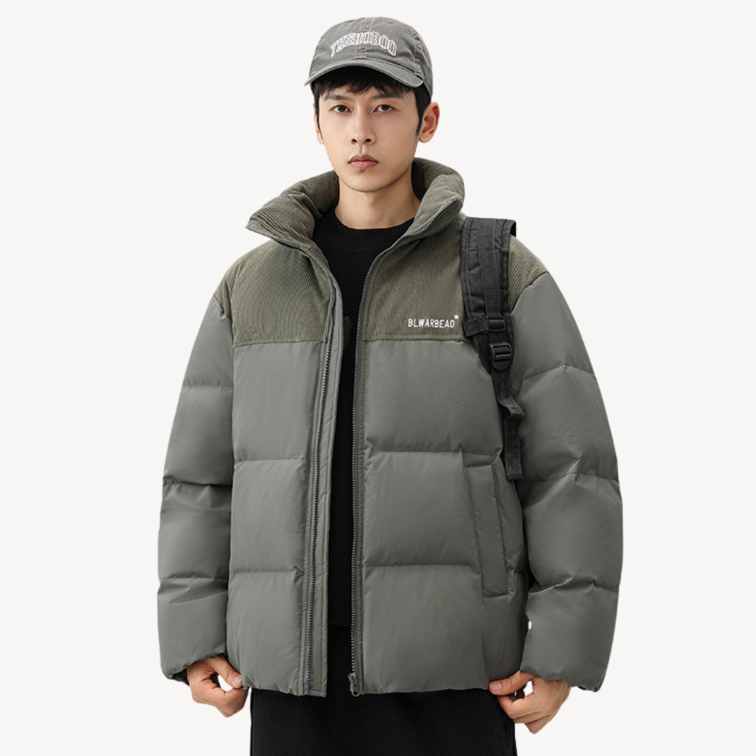 Mens Puffer Jacket With Structured Padded Design For Men Stylish Warmth And Versatile Urban Wear