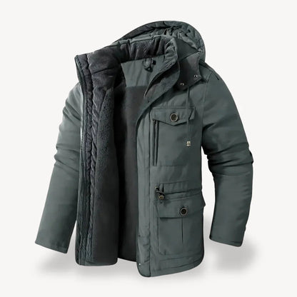 Anthony Mens Functional Heavy Duty Winter Jacket With Hood And Multiple Pockets For All Weather
