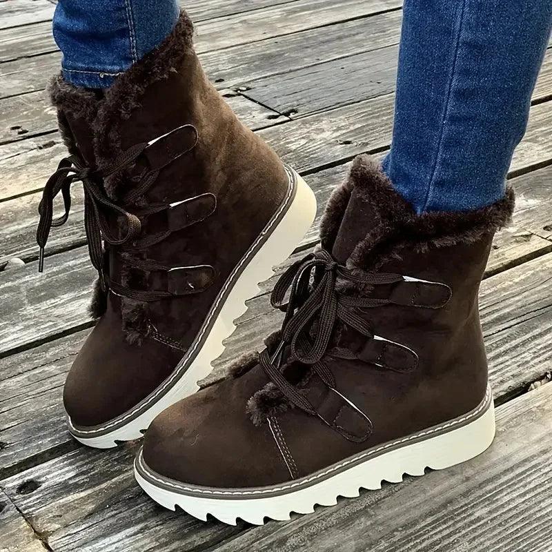 Women's Winter Boots with Plush Lining and Insulated Design