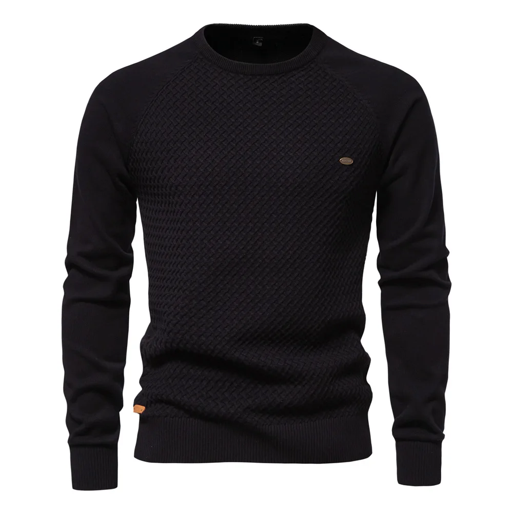 Crew‑Neck Jumper with Long Sleeves for Men