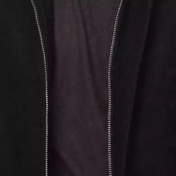 Howard High Neck Black Wool Coat For Men By TrendAura Stand Collar Button Front Winter Outerwear