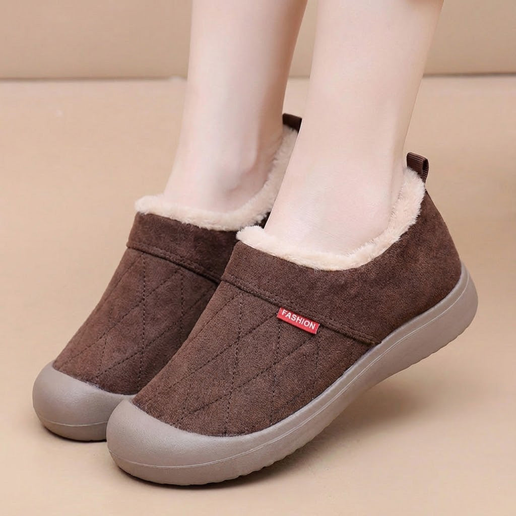 Women Orthopaedic Wide Fit Slipper Boots Anti Slip Warm Fleece For Cozy Winter Comfort