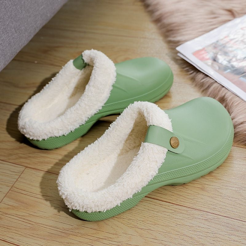 Women's Wide Fit Winter Slippers All Day Comfort Warm Fleece Lining Waterproof Non Slip
