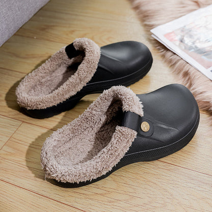 Women's Wide Fit Winter Slippers All Day Comfort Warm Fleece Lining Waterproof Non Slip