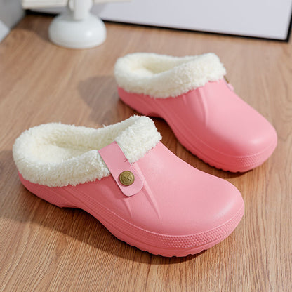Women's Wide Fit Winter Slippers All Day Comfort Warm Fleece Lining Waterproof Non Slip