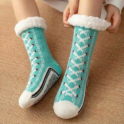 Thermal Non Slip Slipper Socks Plush Fleece Lining For Warmth And Secure Indoor Traction For Home