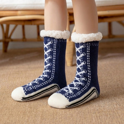 Thermal Non Slip Slipper Socks Plush Fleece Lining For Warmth And Secure Indoor Traction For Home