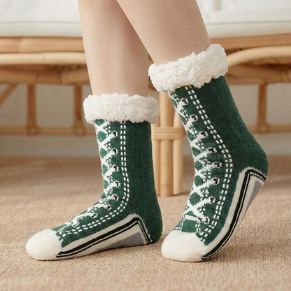 Thermal Non Slip Slipper Socks Plush Fleece Lining For Warmth And Secure Indoor Traction For Home