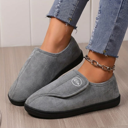 Women's Adjustable Wide Fit Slippers With Non Slip Sole For Cozy Warmth In Winter