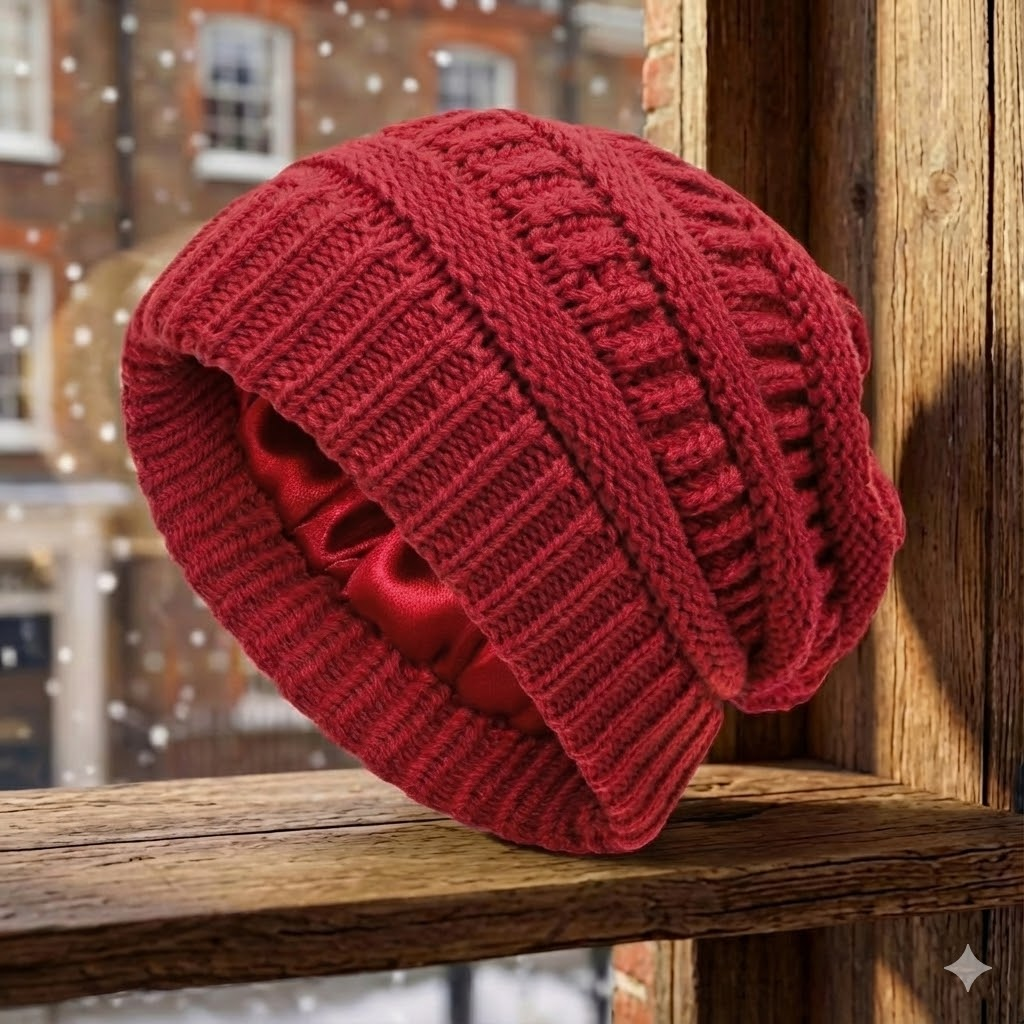 Women's Thermal Winter Beanie Fleece Lined For Outdoor Warmth And All Day Comfort