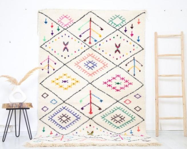 Massilya Beni Ourain Rug 5'0" x 8'1" - TrendAura