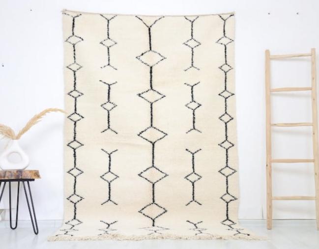 Lunja Beni Ourain Rug 4'9" x 7'4" - TrendAura