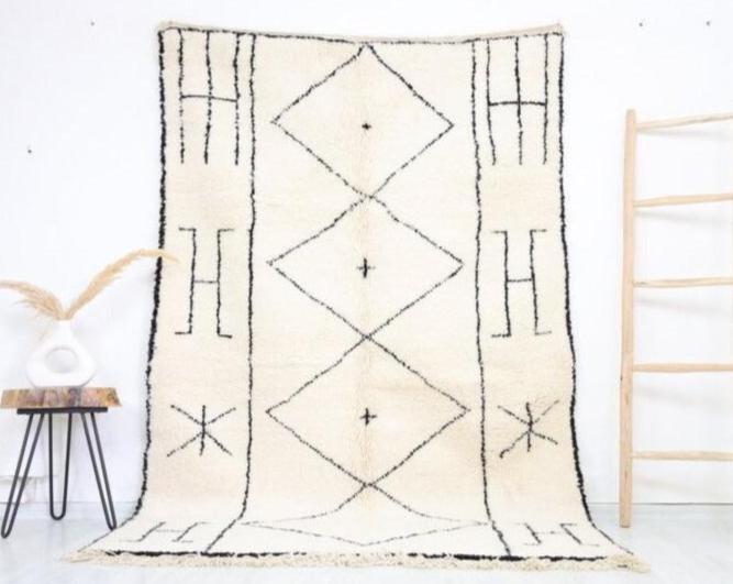 Ines Beni Ourain Rug 5'1" x 8'2" - TrendAura