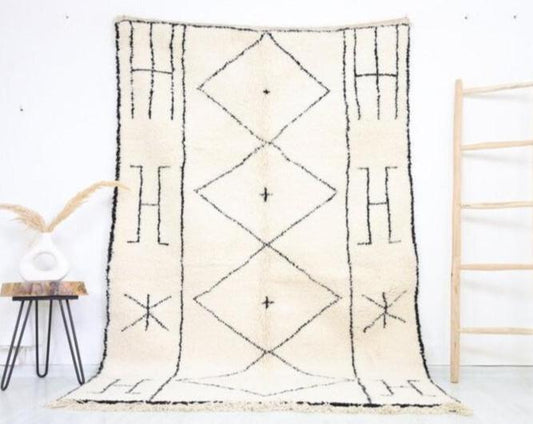 Ines Beni Ourain Rug 5'1" x 8'2" - TrendAura