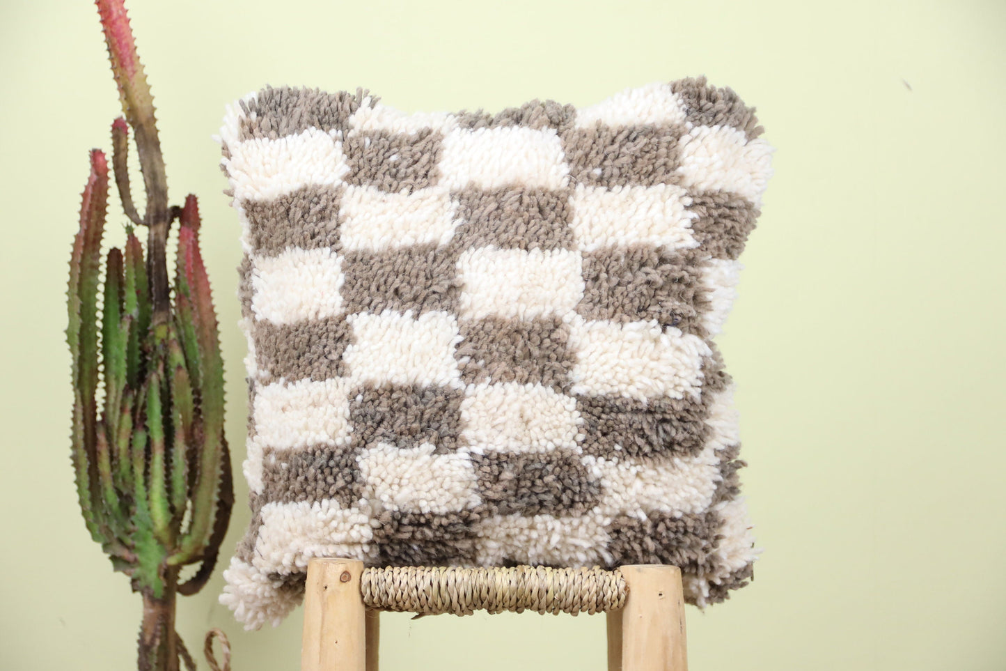 Oumerri Checkered Pillow - TrendAura