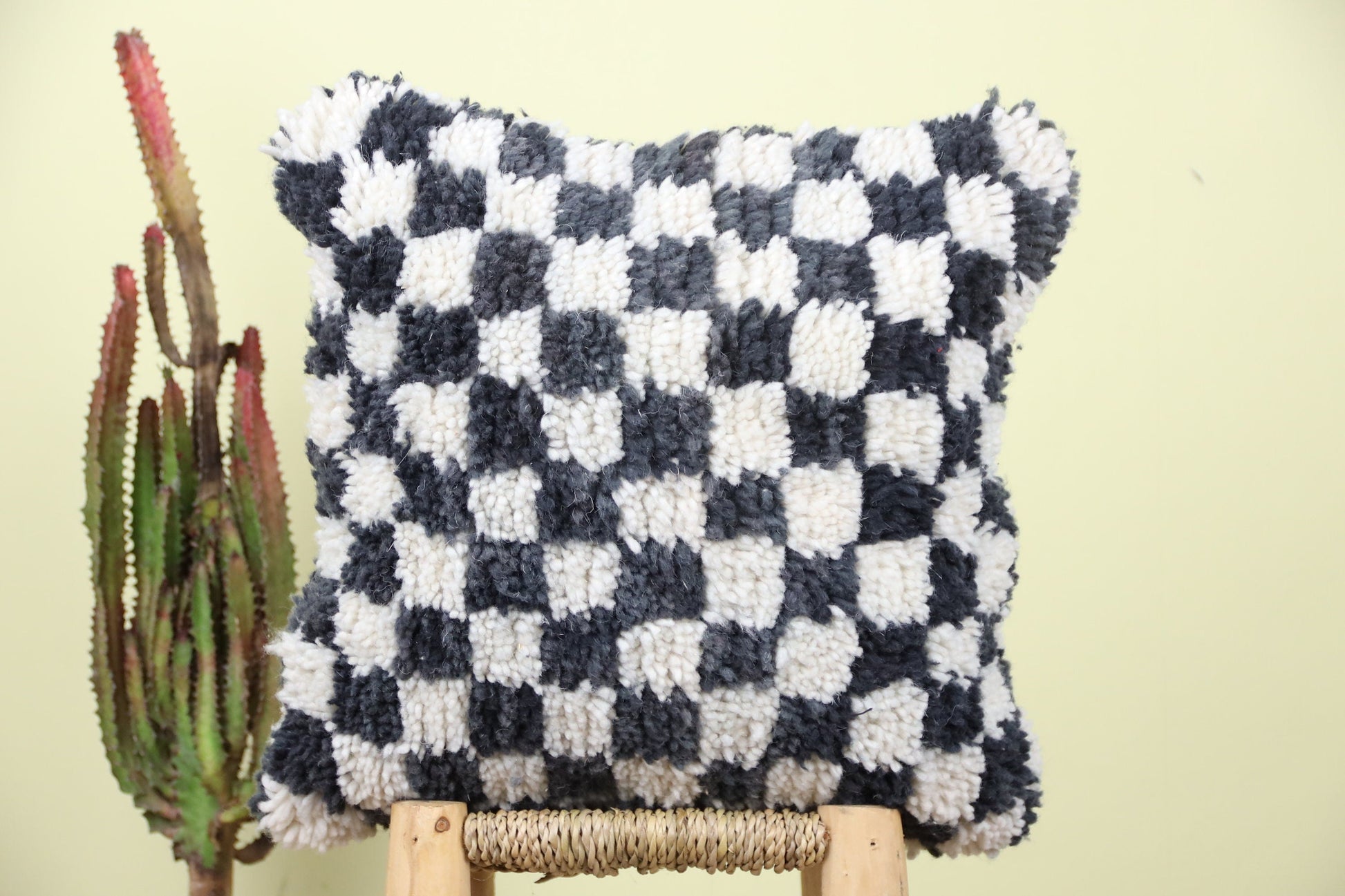 Itto Checkered Pillow - TrendAura
