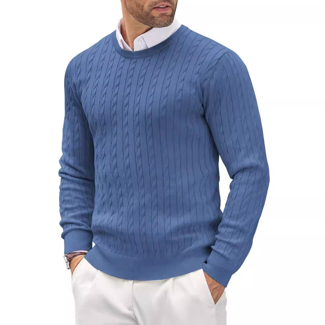 Fionn | Elegant cable knit sweater for men