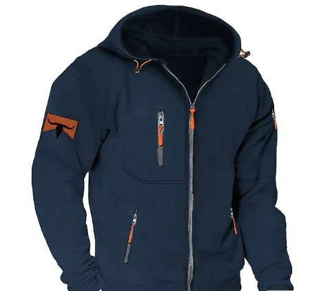 Warm Zip Up Hoodie for Men by TrendAura Mens Full Zip Hooded Sweatshirt with Pockets Casual Winter Outerwear