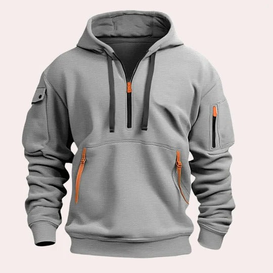 TrendAura Mens Pullover Hoodie With Adjustable Hood Standard Fit Front Pocket Casual Layering