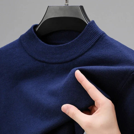 TrendAura Men's Cashmere Pullover Sweater With Structured Fit For Everyday Wear And Semi Formal Looks
