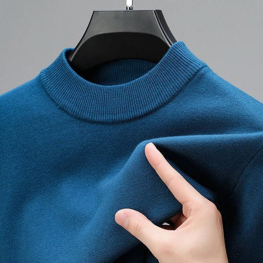 TrendAura Men's Cashmere Pullover Sweater With Structured Fit For Everyday Wear And Semi Formal Looks