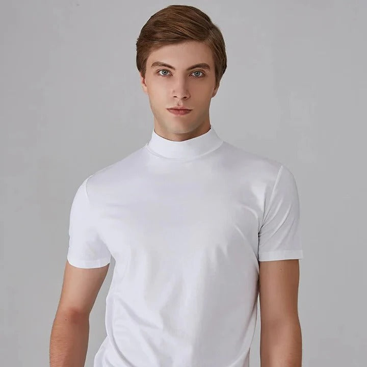 TrendAura Mens Turtleneck T Shirts High Collar Regular Fit Versatile Layering Essential Top